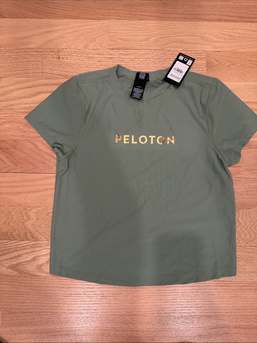 NWT Peloton Essentials Jersey Everyday Tee Hedge Green